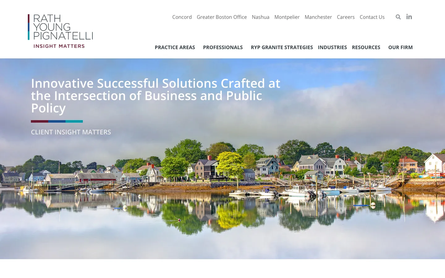 Screenshot of the Rath Young Pignatelli website