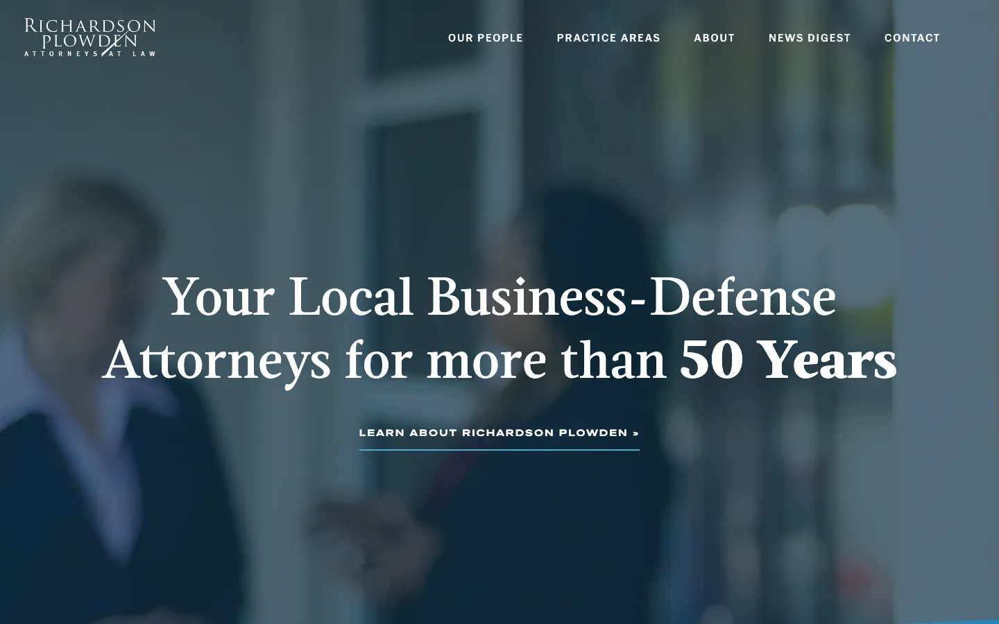 Screenshot of the Richardson Plowden & Robinson, P.A. website