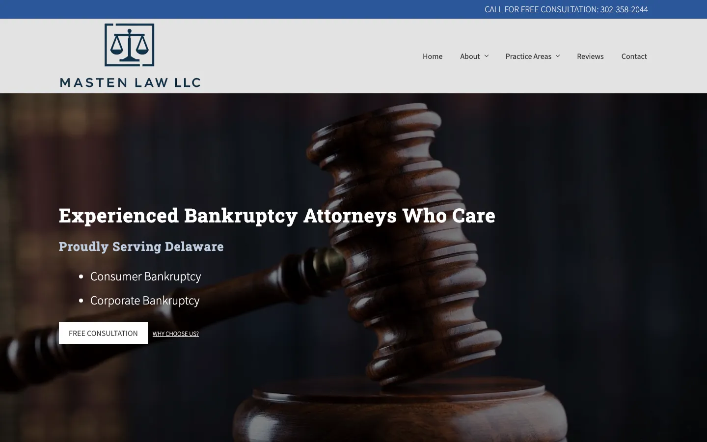 Screenshot of the Masten Law LLC website