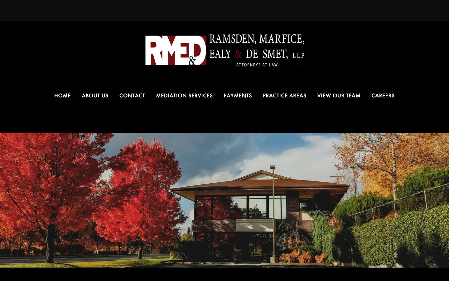 Screenshot of the Ramsden, Marfice, Ealy & De Smet, LLP website