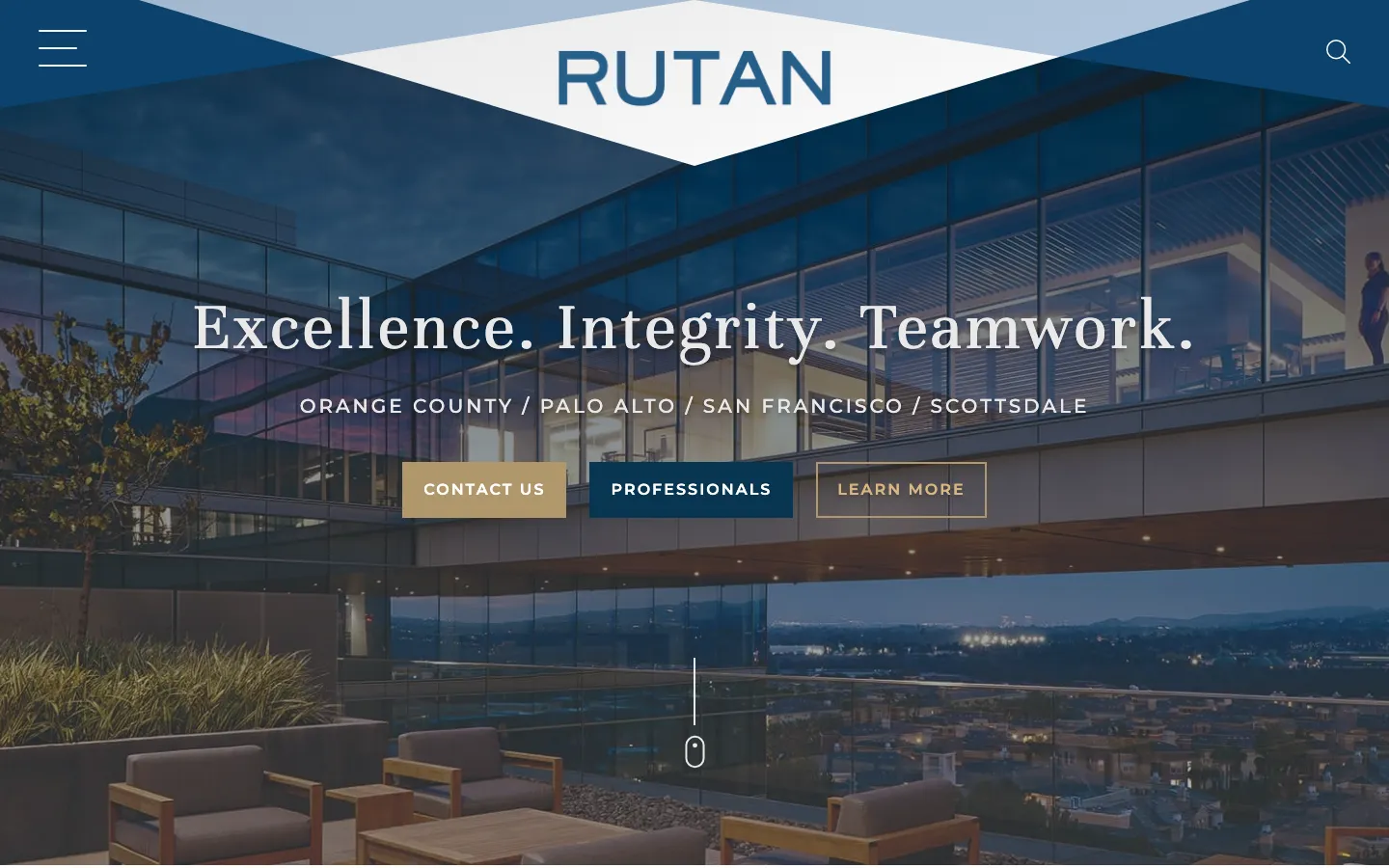 Screenshot of the Rutan & Tucker, LLP website