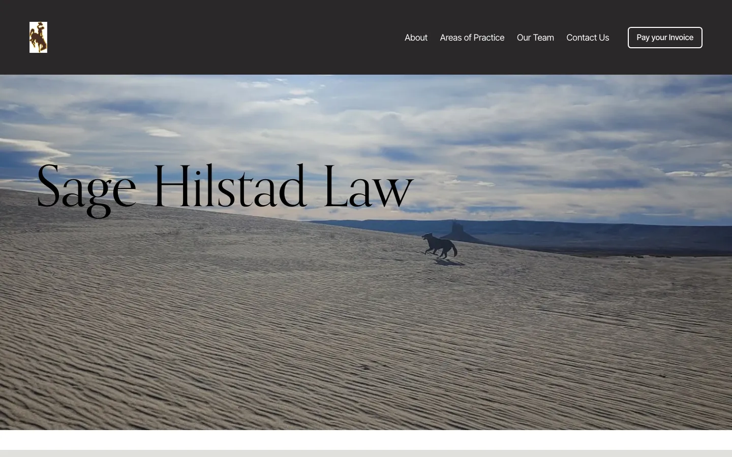 Screenshot of the Sage Hilstad Law, P.C. website