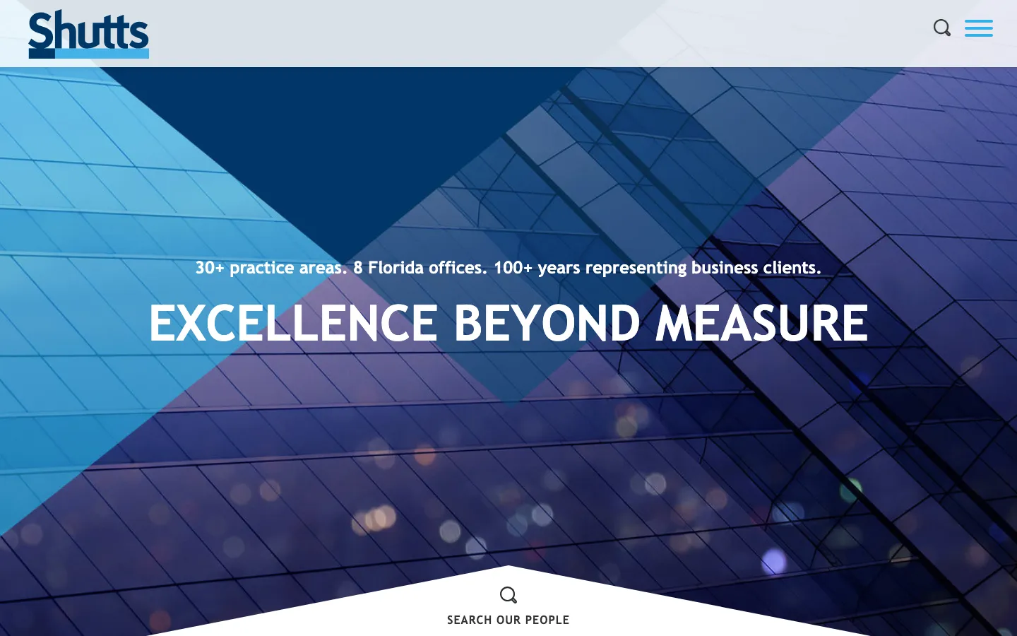 Screenshot of the Shutts & Bowen LLP website
