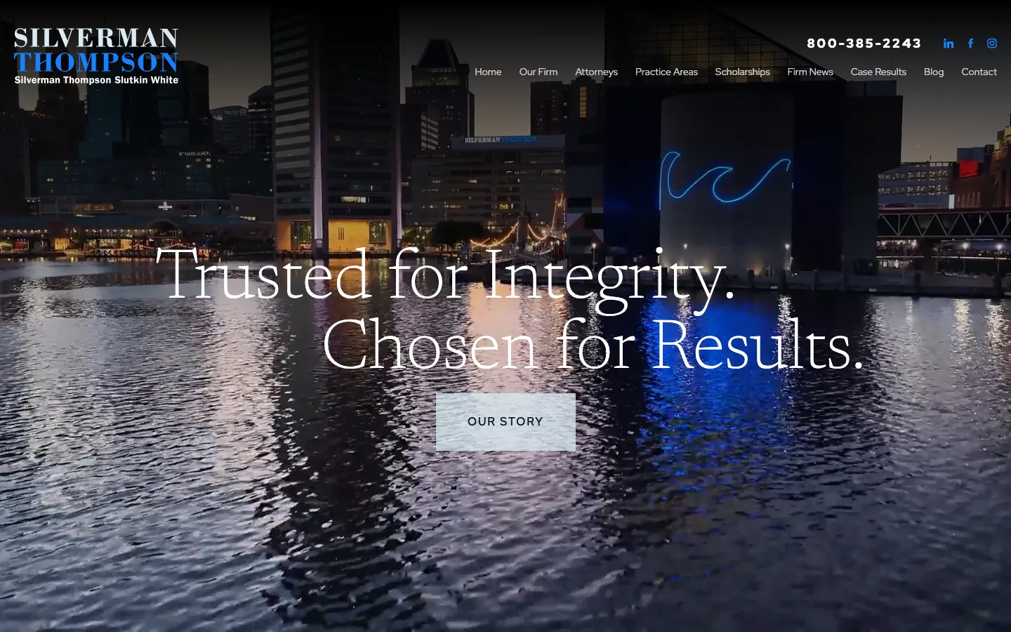 Screenshot of the Silverman Thompson website