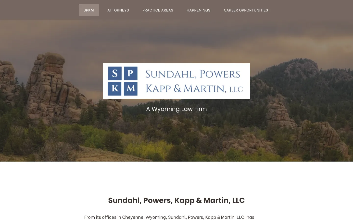 Screenshot of the Sundahl, Powers, Kapp & Martin, LLC website