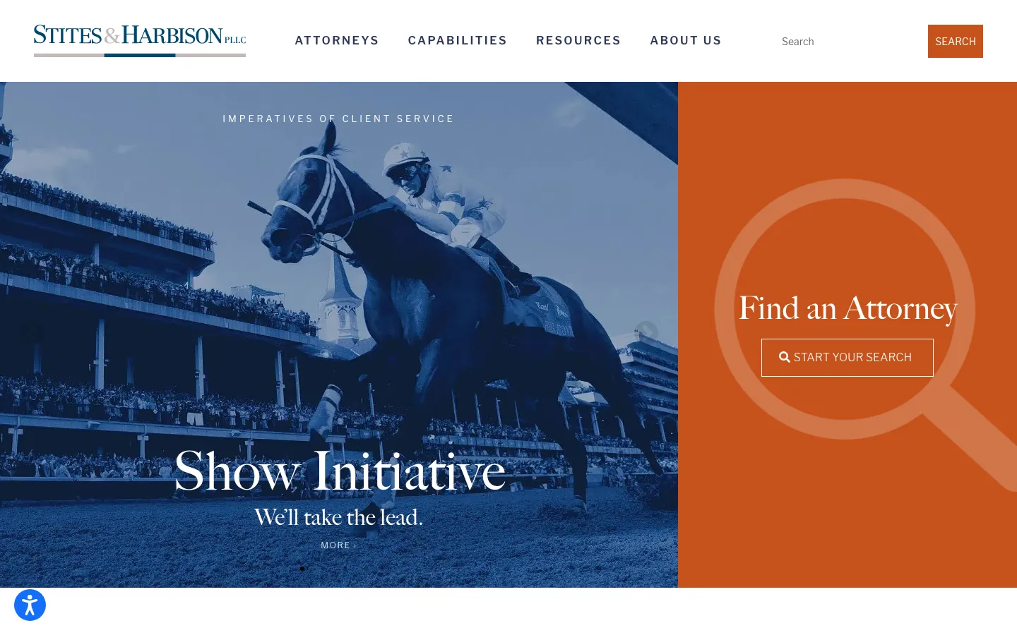 Screenshot of the Stites & Harbison, PLLC website