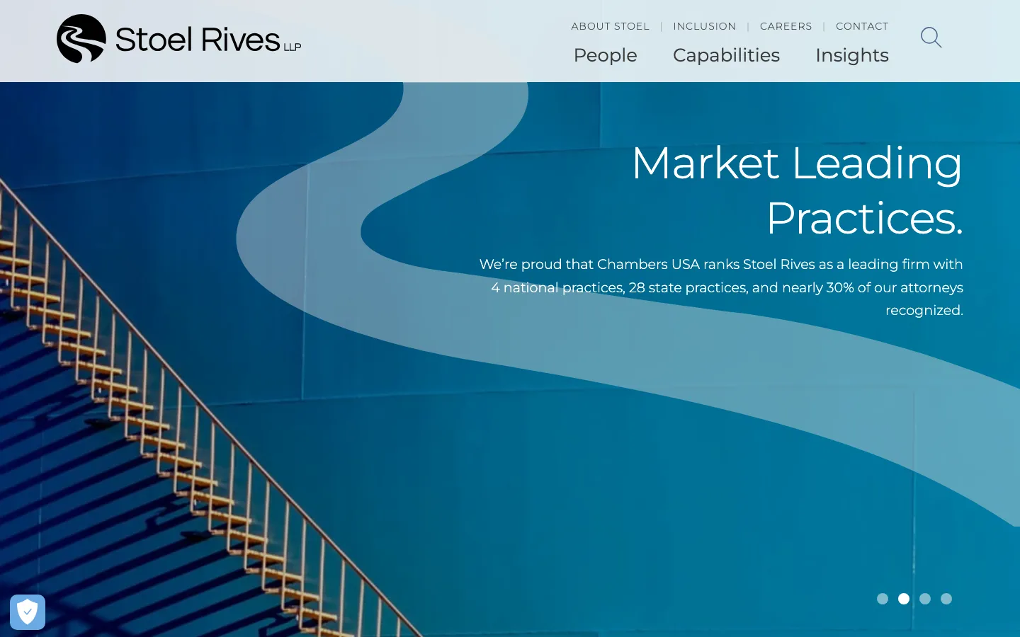Screenshot of the Stoel Rives LLP website