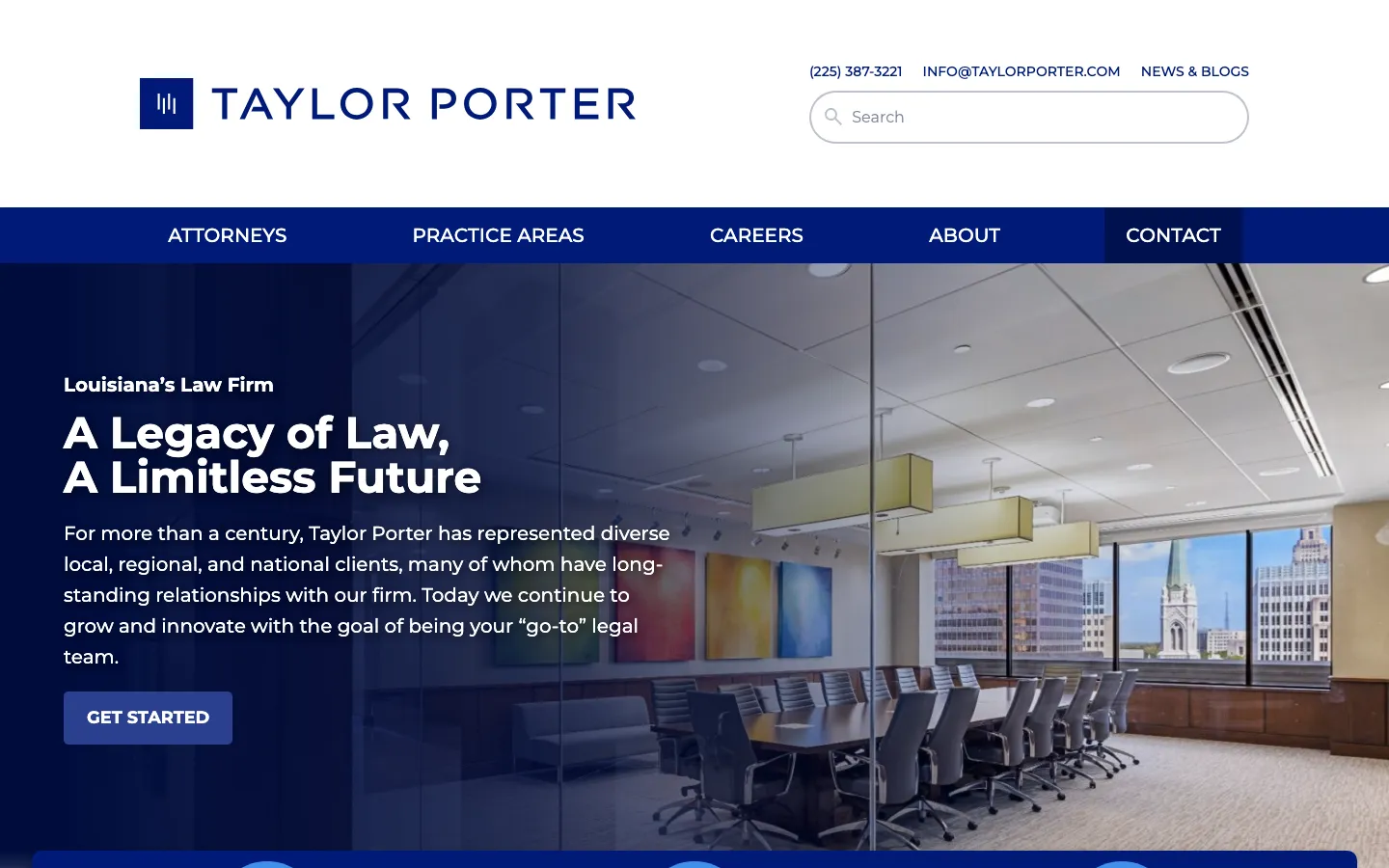 Screenshot of the Taylor, Porter, Brooks & Phillips, L.L.P. website