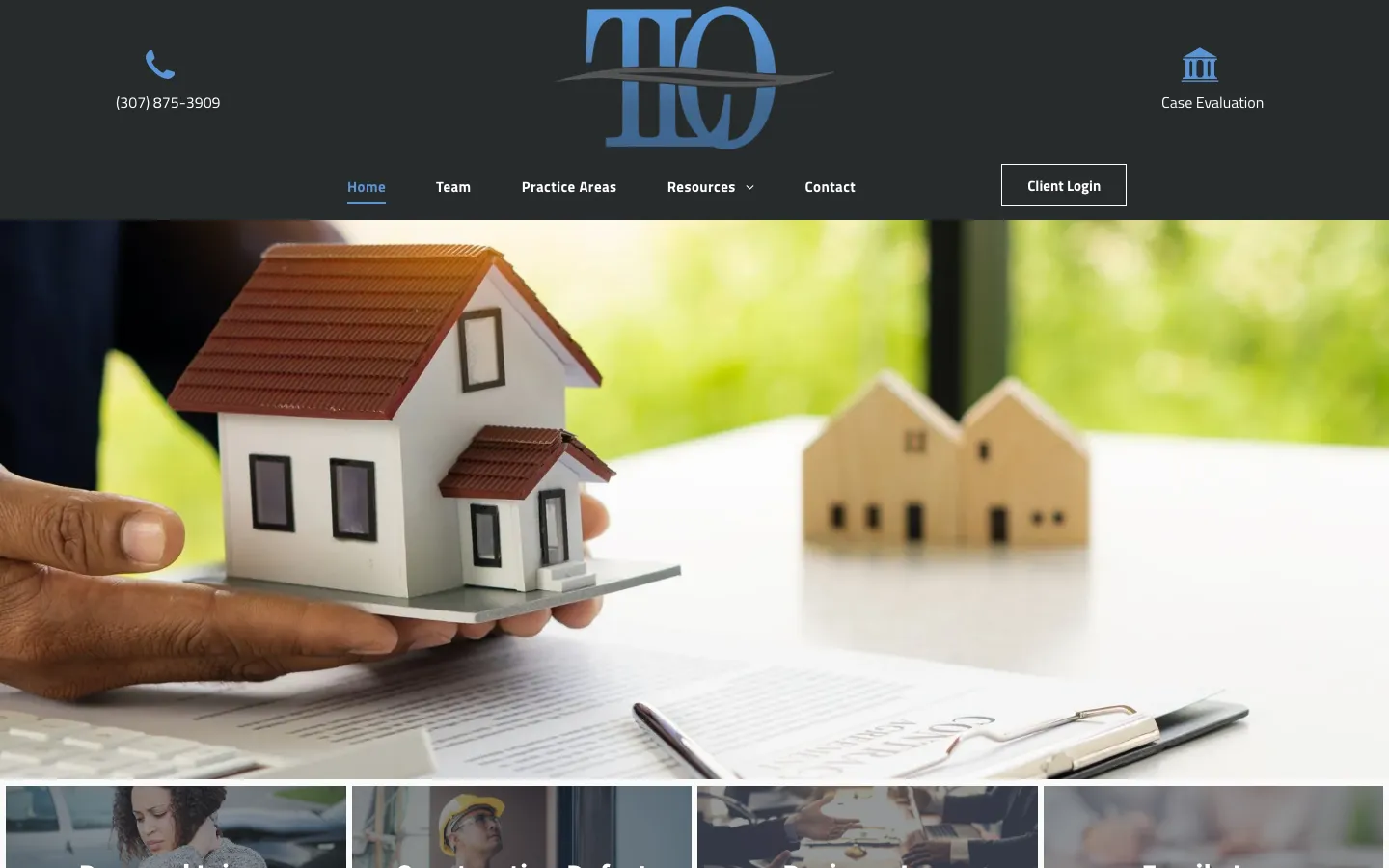 Screenshot of the Tynsky Law Office, P.C. website