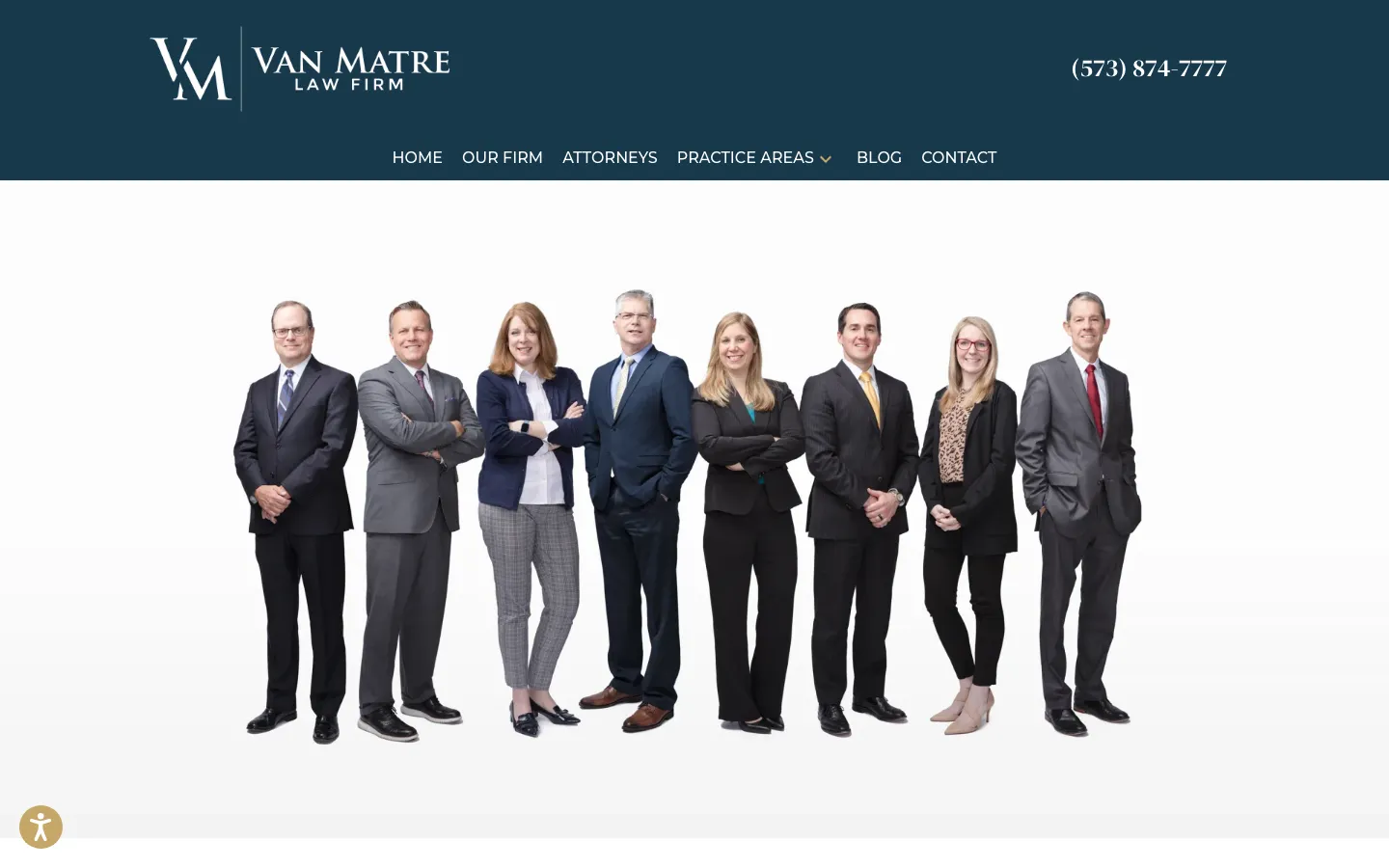 Screenshot of the Van Matre Law Firm, P.C. website