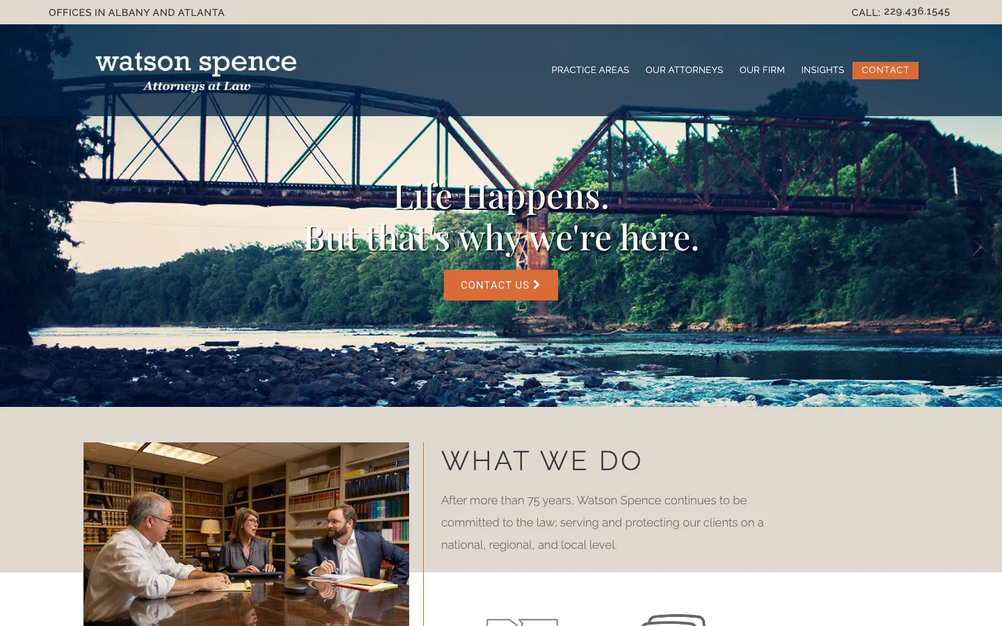 Screenshot of the Watson Spence LLP website