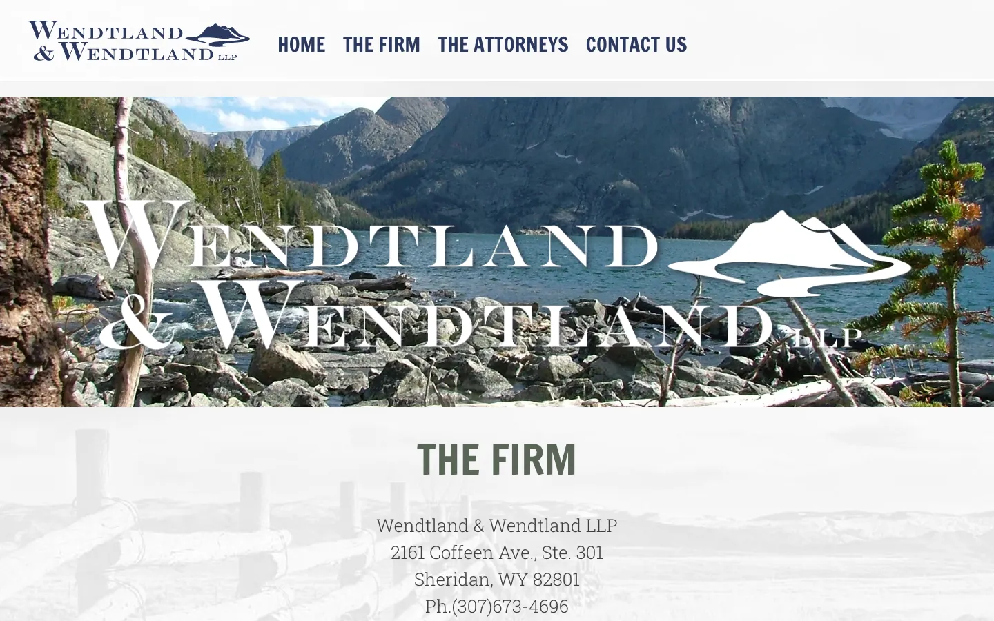 Screenshot of the Wendtland & Wendtland LLP website