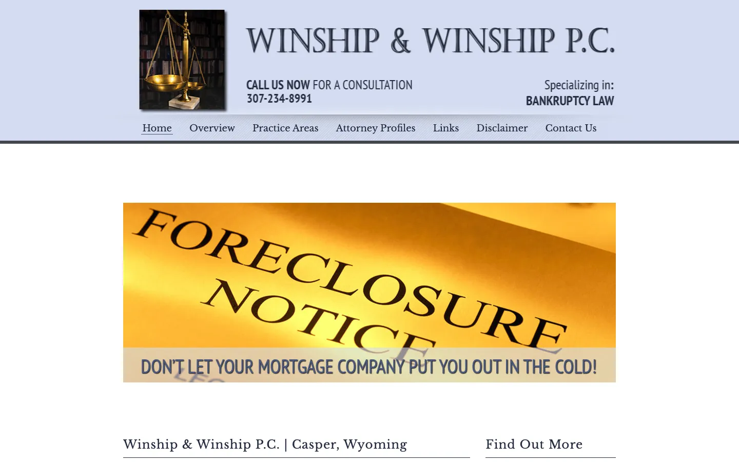 Screenshot of the Winship & Winship, P.C. website